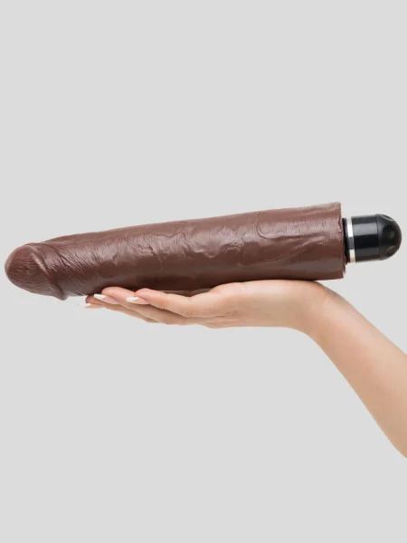 King Cock Whisper Quiet Realistic Dildo Vibrator 10 Inch