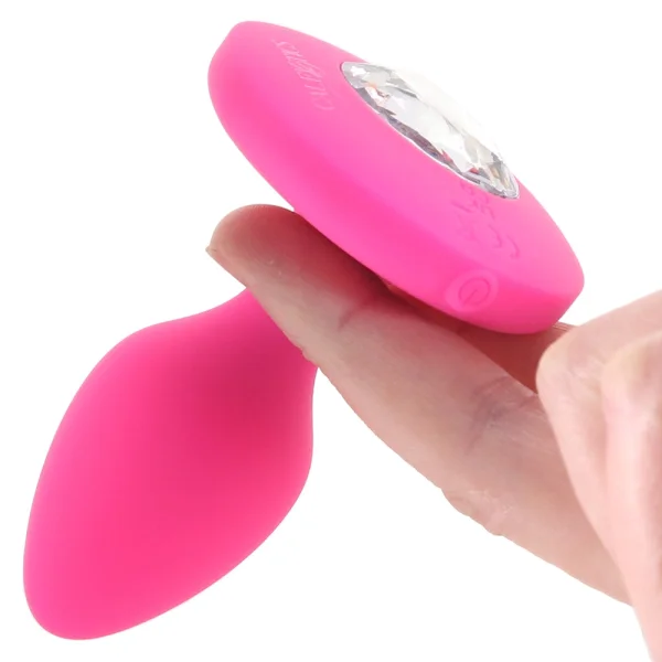 Cheeky Gems Silicone Rechargeable Vibrating Medium Anal Probe By CalExotics - Pink