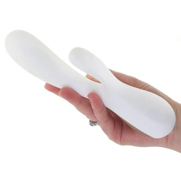 Satisfyer Mono Flex Rechargeable Waterproof App Enabled Rabbit Vibrator - White