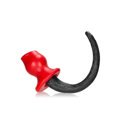 Tail F Hollow Plug With Stopper 13 5 Inch Black red One Size