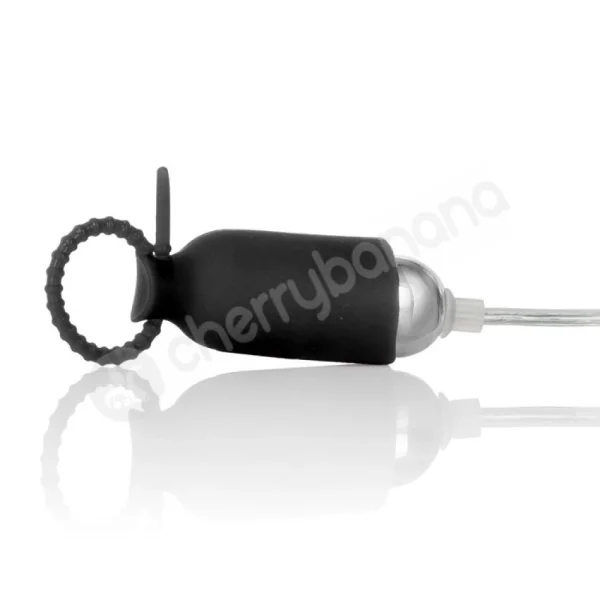 Nipple Play Black Silicone Vibrating Nipple Pleasurizers