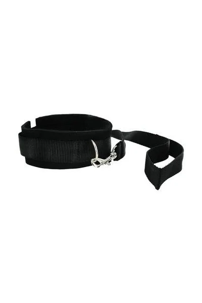 Frisky 46 Inches Leash And Collar Set Black