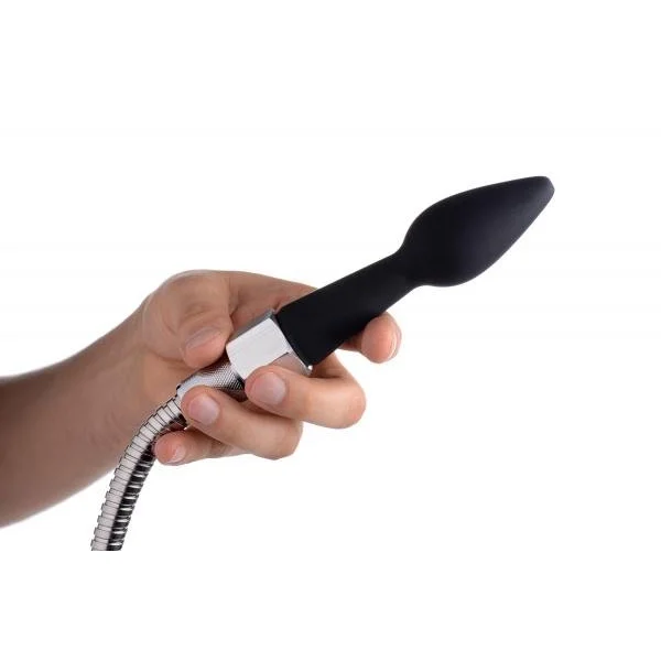 Premium Silicone Enema Attachment Set Black