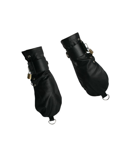 Strict Leather Bondage Mittens