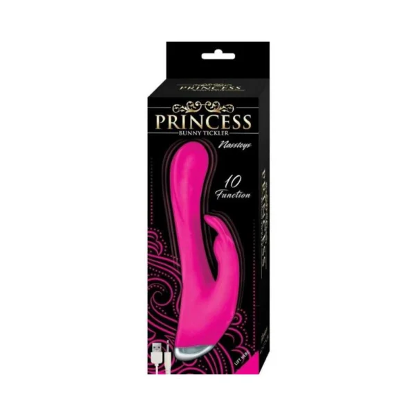Princess Bunny Tickler Dual Stimulator Silicone Pink