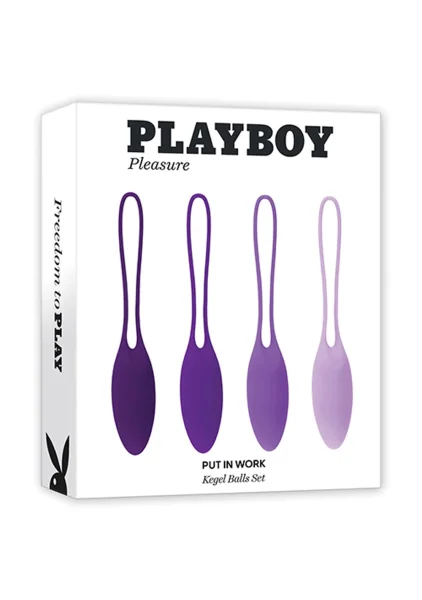 Playboy Pleasure Put In Work Silicone Kegel Ball 4 Piece Set