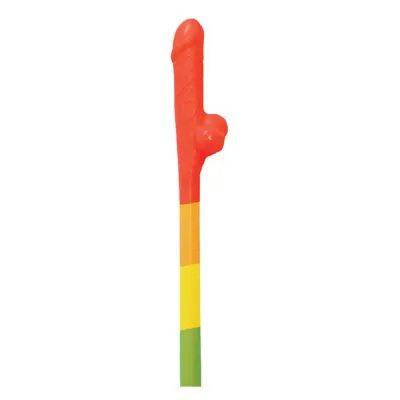 Hott Products Rainbow Pecker Straws 10 Pack