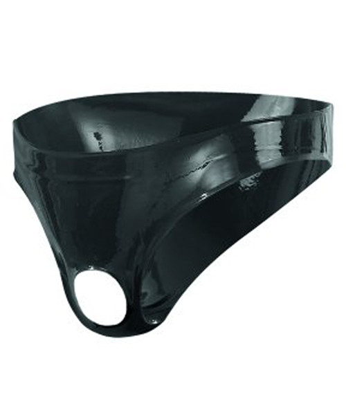 Men's Latex Briefs With Opening - S/L
