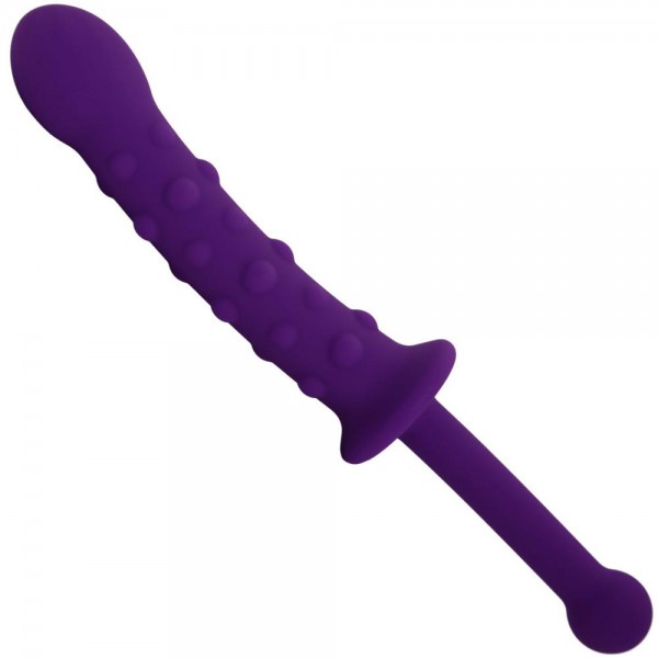 Nubby Silicone Anal Dildo With Handle