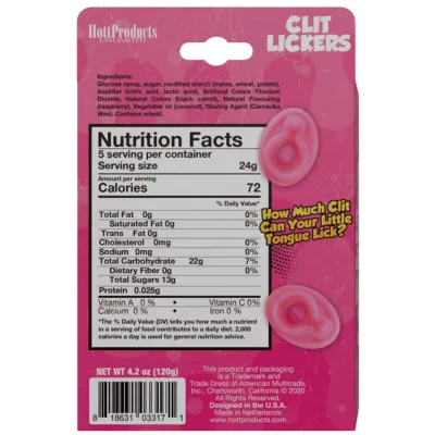Clit Lickers Gummies Raspberry Flavors 4 2oz