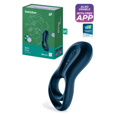 Satisfyer Epic Duo Vibrating Cock Ring with App
