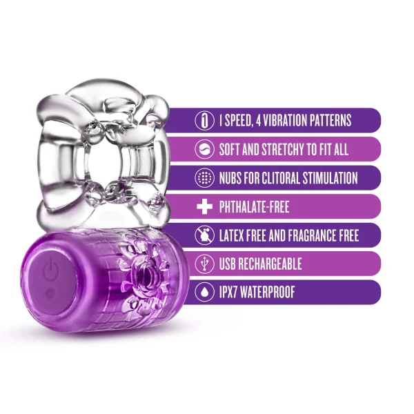 Play With Me - Pleaser Rechargeable C-ring - Purple