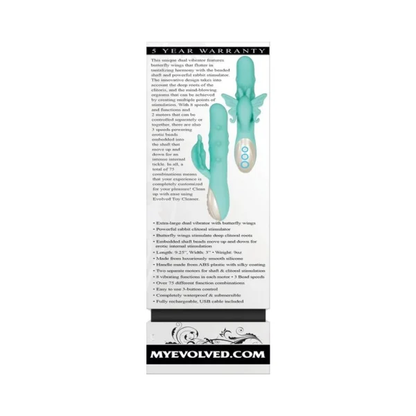 Evolved Grand Beaded Butterfly Green — image 6 of 7