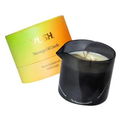 Vush Sandalwood and Vanilla Sugar Massage Oil Candle