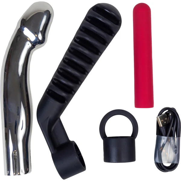 L'Acier Capo Stainless Steel Waterproof Rechargeable Vibrating Dildo