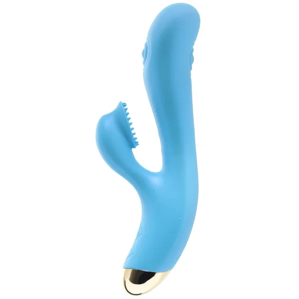 Aria Arousing AF Silicone Waterproof Dual Stimulation Vibrator By Blush - Blue