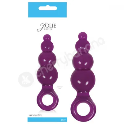 Jolie Ripples Purple Medium Butt Plug