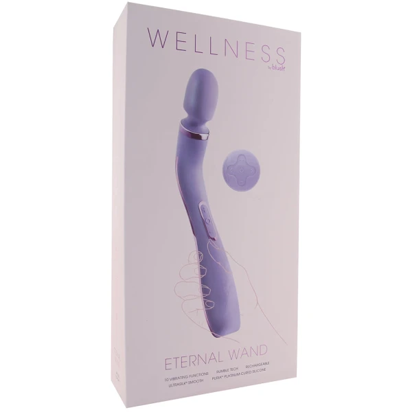 Wellness Eternal Wand Rechargeable Waterproof Silicone Vibrating Body Massager With Remote By Blush