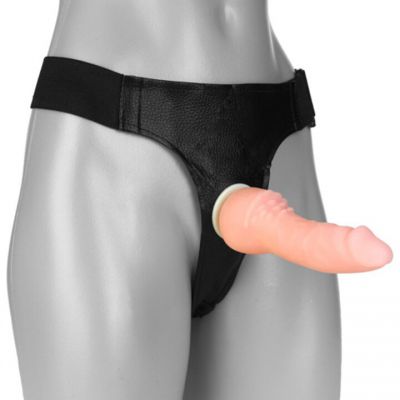 Love Stick Light Tone Double Strap On 6 Inch