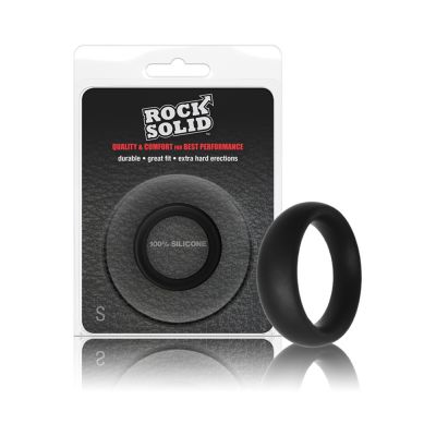 Rock Solid Silicone Black C Ring Small 1 3 4in In A Clamshell