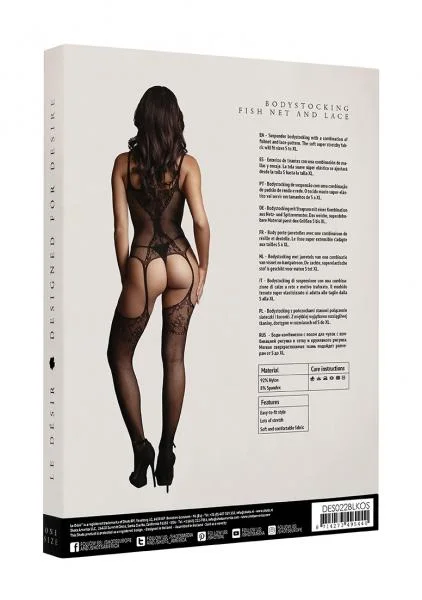 Fishnet And Lace Bodystocking