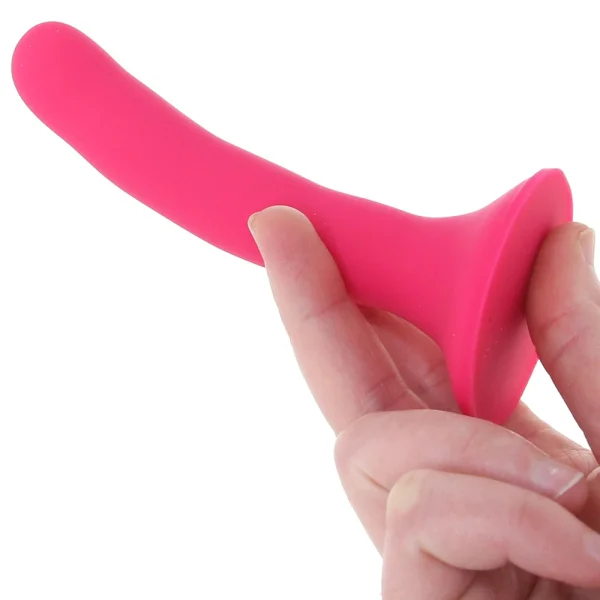 Please  5.25" Silicone Harness Compatible Dildo By Sportsheets - Pink