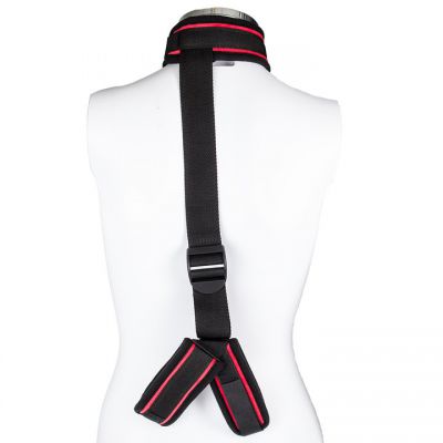 Bondara Red and Black Wrist to Collar Restraint