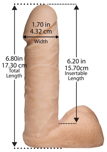 Platinum Silicone TRUSKYN The Tru Ride 6" Dildo - Vanilla