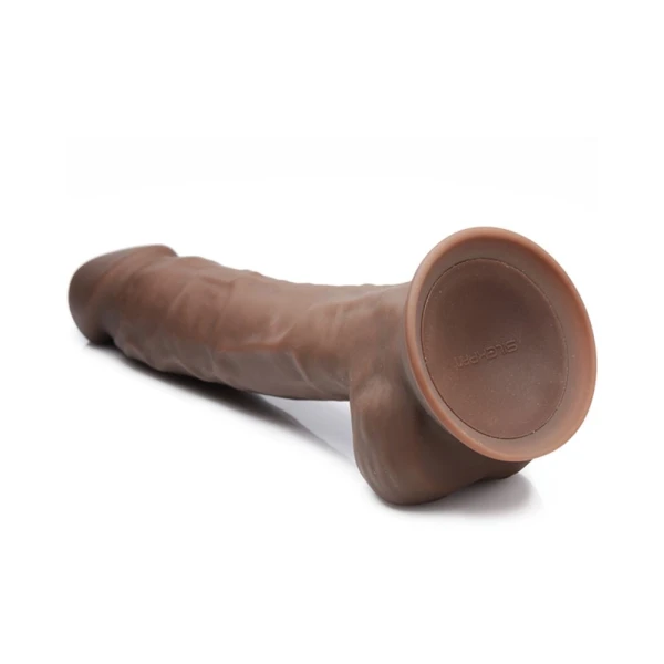 Fleshstixxx Vibrating Rechargeable Dong 8 In. Brown — image 5 of 14