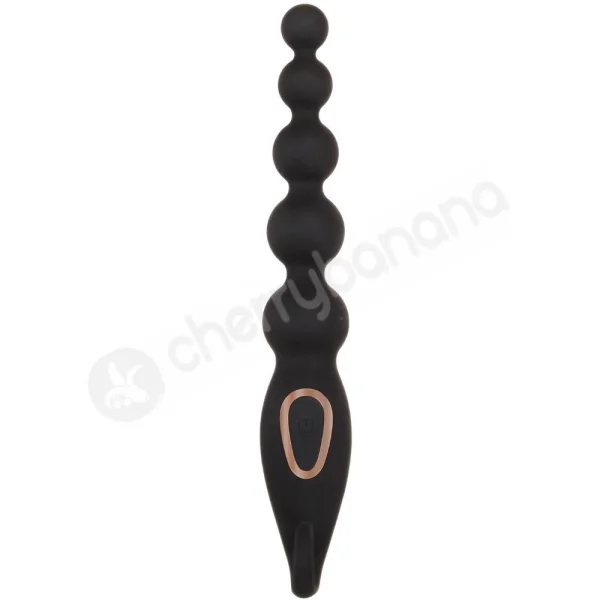 Adam & Eve Vibrating Black Rechargeable Anal Beads Stick