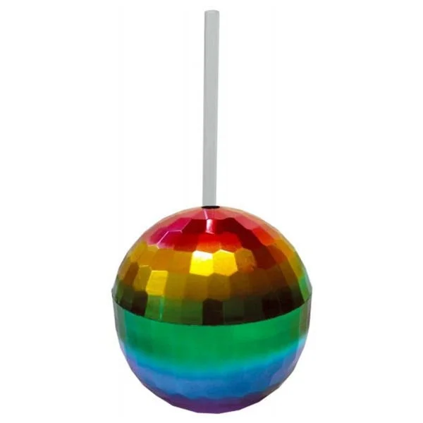 Rainbow Disco Ball Cup