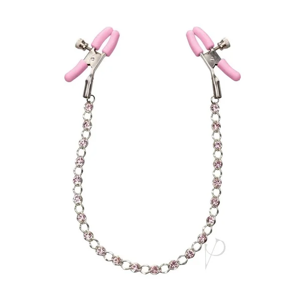 Nipple Play Crystal Chain Nipple Clamps - Pink — image 15 of 18