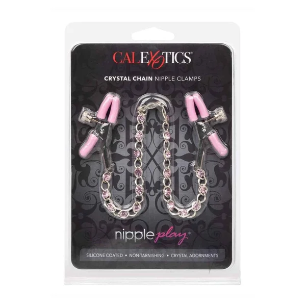 Nipple Play Crystal Chain Nipple Clamps - Pink — image 18 of 18