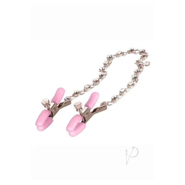 Nipple Play Crystal Chain Nipple Clamps - Pink — image 16 of 18