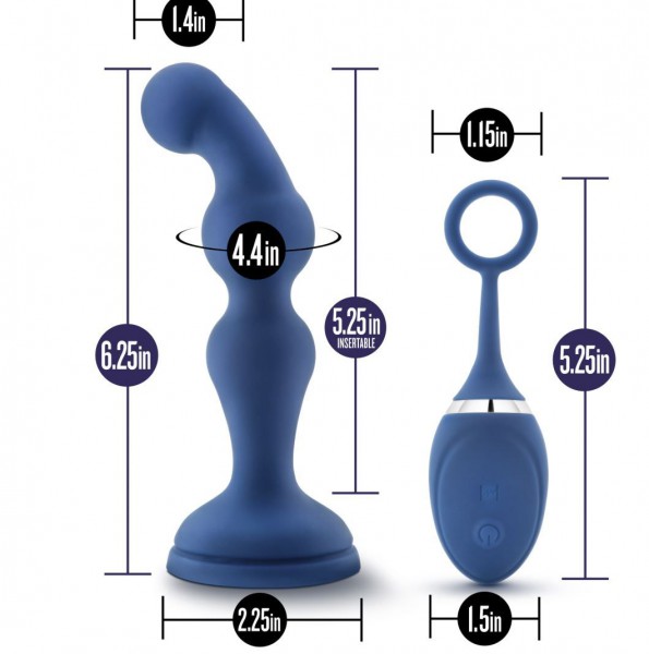 Blush Novelties Prostate Performance Plus Cannon Anal Plug - Blue