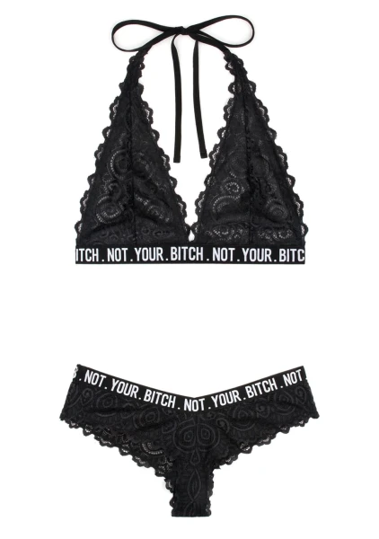 Not Your Bitch Bralette and Cheeky Panty Set — image 10 of 10