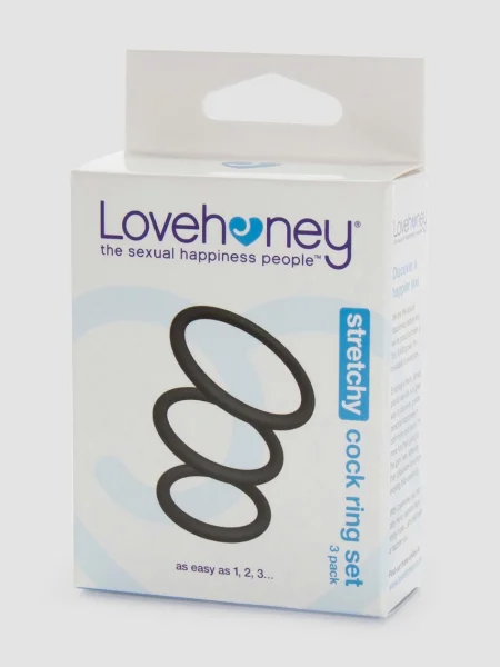 Lovehoney Get Hard Stretchy Silicone Cock Ring Set (3 Count)