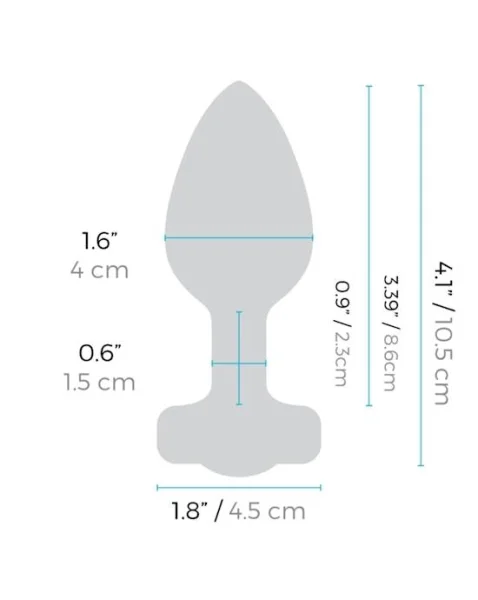 B-vibe Vibrating Jewel Plug - Black - M/l