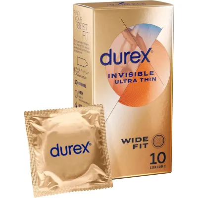 Durex Invisible Ultra Condoms Larger Pack of 10