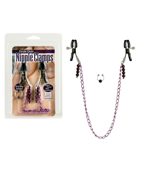Purple Chain Nipple Clamps