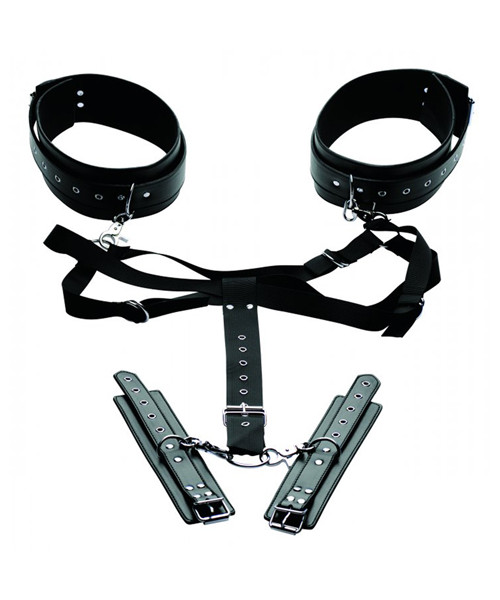 Acquire Easy Access Thigh Harness with Wrist Cuffs