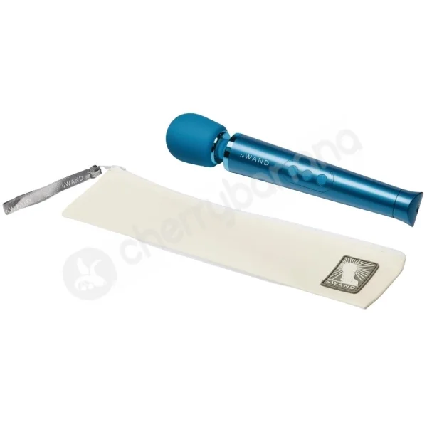 Le Wand Petite Blue Rechargeable Massager Wand With Flexible Head