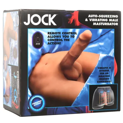 Jock Vibrating Squeezing Masturbator with Cock