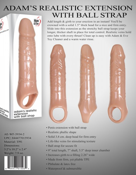 Realistic Penis Sleeve + Strap — image 2 of 10