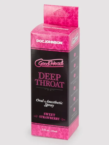 Doc Johnson Good Head Deep Throat Strawberry Oral Anesthetic Spray 2 fl oz