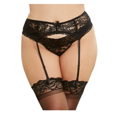 Lace Garterbelt Queen Black