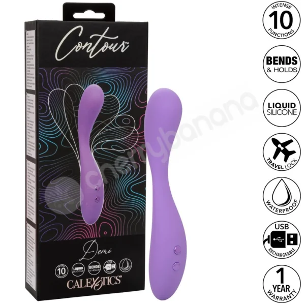 Calexotics Contour Demi Flexible Plush Liquid Silicone Multi-Use Vibrator