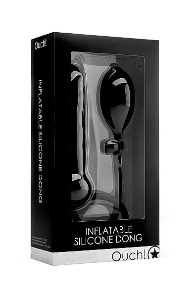 Inflatable Silicone Dong Black