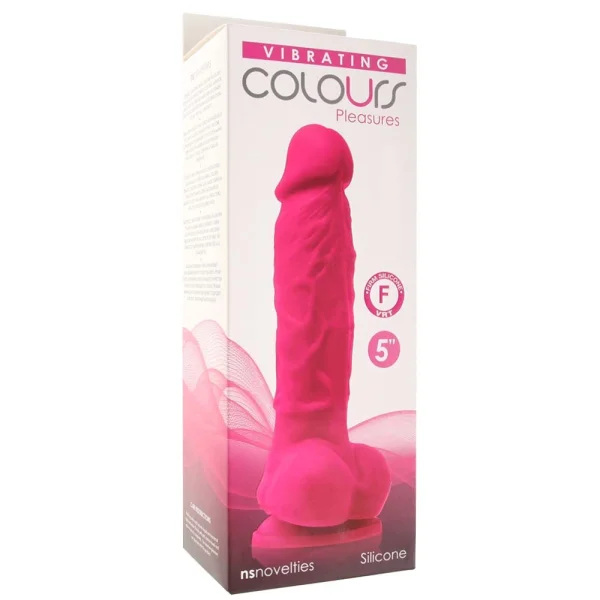 NS Novelties Colours 5″ Vibrating Pink Dildo