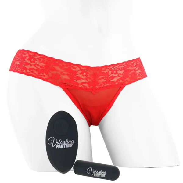 Hustler Vibrating Panty with Wireless Remote Control Red M/L